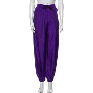 GUCCI Nylon Froissé Sweatpants, XXS (fits XXS to S), purple, NWT